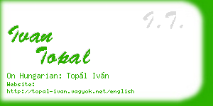 ivan topal business card